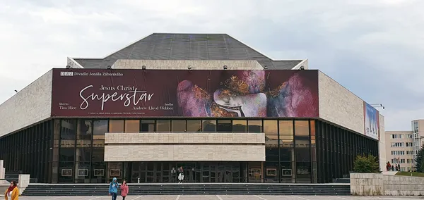 Banner for the Musical 'Jesus Christ Superstar', Jonáš Záborský Theatre in Prešov