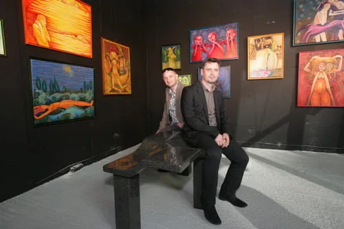 Martin Augustín, Andrej Augustín at an Exhibition in River Gallery in Bratislava