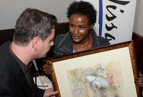 With Waris Dirie